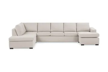 Crazy 5-sits Vänstervänd U-formad X-Large Soffa med Divan och Schäslong i Tyg
