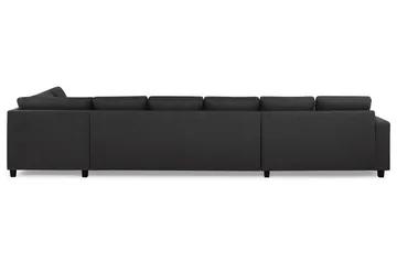 Crazy 6-sits Högervänd U-formad XX-Large Soffa med Divan och Schäslong i Tyg - Antracit - Möbler - Soffa - U-soffa