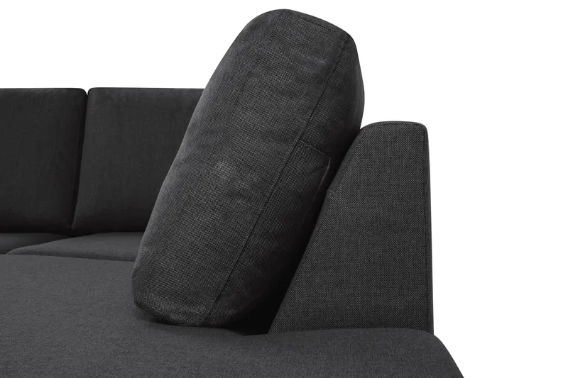 Crazy 6-sits Högervänd U-formad XX-Large Soffa med Divan och Schäslong i Tyg - Antracit - Möbler - Soffa - U-soffa