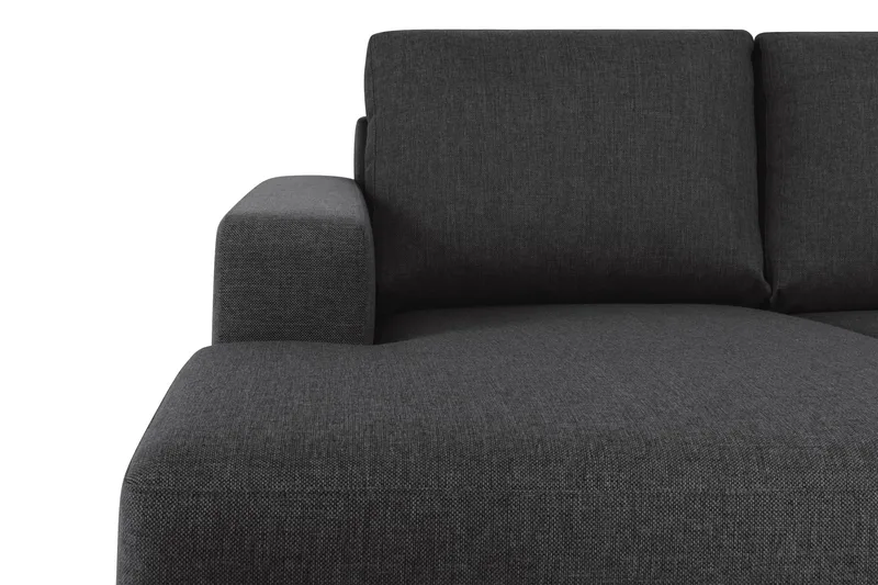 Crazy 6-sits Högervänd U-formad XX-Large Soffa med Divan och Schäslong i Tyg - Antracit - Möbler - Soffa - U-soffa