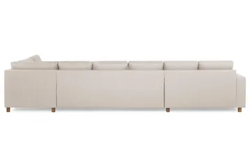 Crazy 6-sits Högervänd U-formad XX-Large Soffa med Divan och Schäslong i Tyg - Beige - Möbler - Soffa - U-soffa