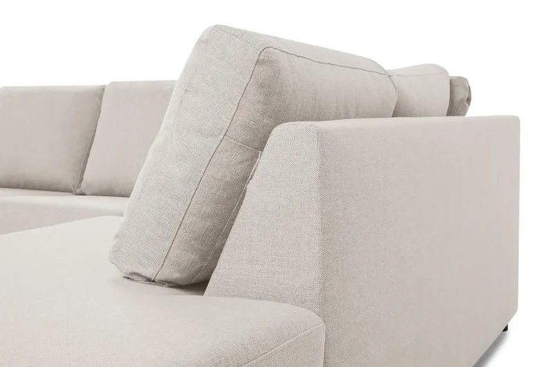 Crazy 6-sits Högervänd U-formad XX-Large Soffa med Divan och Schäslong i Tyg - Beige - Möbler - Soffa - U-soffa