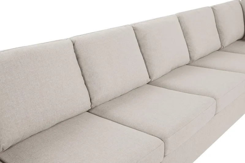 Crazy 6-sits Högervänd U-formad XX-Large Soffa med Divan och Schäslong i Tyg - Beige - Möbler - Soffa - U-soffa