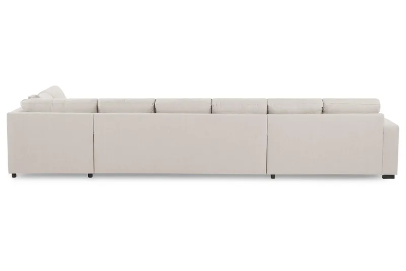 Crazy 6-sits Högervänd U-formad XX-Large Soffa med Divan och Schäslong i Tyg - Beige - Möbler - Soffa - U-soffa