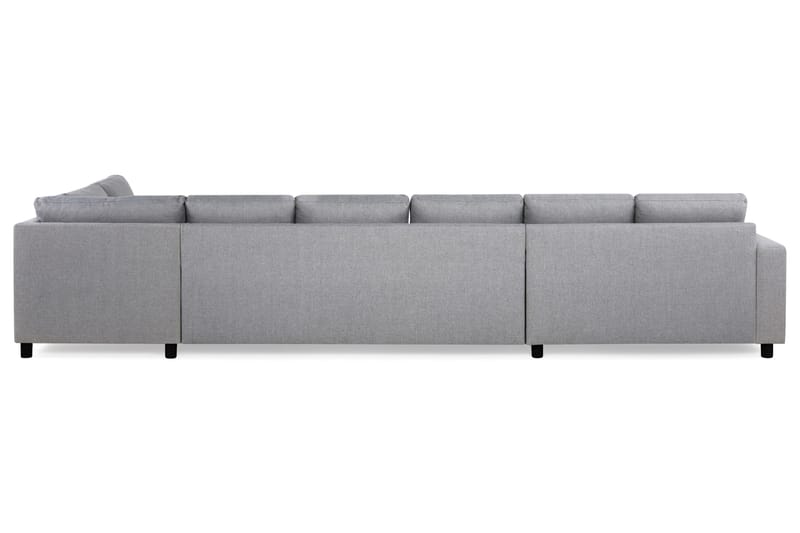 Crazy 6-sits Högervänd U-formad XX-Large Soffa med Divan och Schäslong i Tyg - Grå - Möbler - Soffa - U-soffa