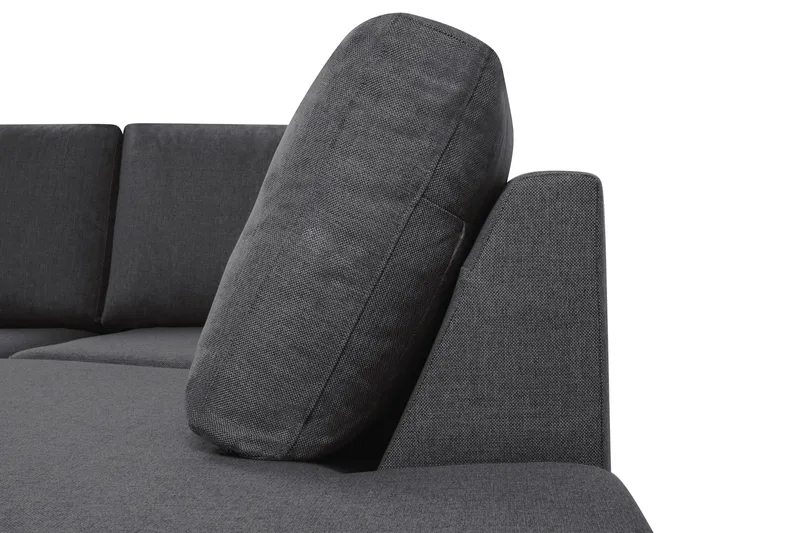 Crazy 6-sits Högervänd U-formad XX-Large Soffa med Divan och Schäslong i Tyg - Mörkgrå - Möbler - Soffa - U-soffa
