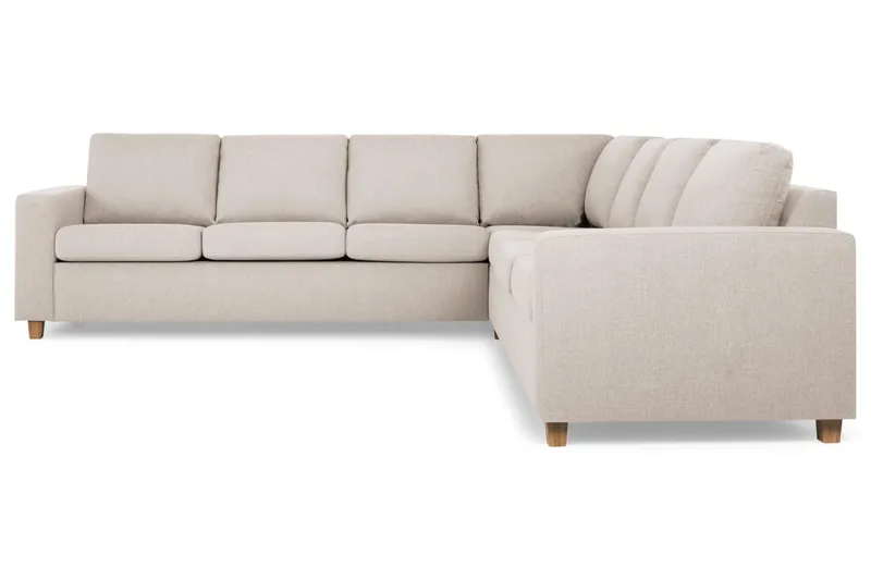 Crazy 6-sits Vändbar L-formad X-Large Hörnsoffa i Tyg - Beige - Möbler - Soffa - Hörnsoffa