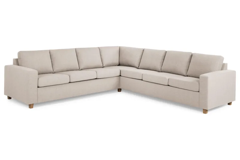 Crazy 6-sits Vändbar L-formad X-Large Hörnsoffa i Tyg - Beige - Möbler - Soffa - Hörnsoffa