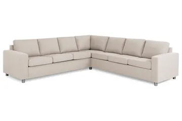 Crazy 6-sits Vändbar L-formad X-Large Hörnsoffa i Tyg - Beige - Möbler - Soffa - Hörnsoffa