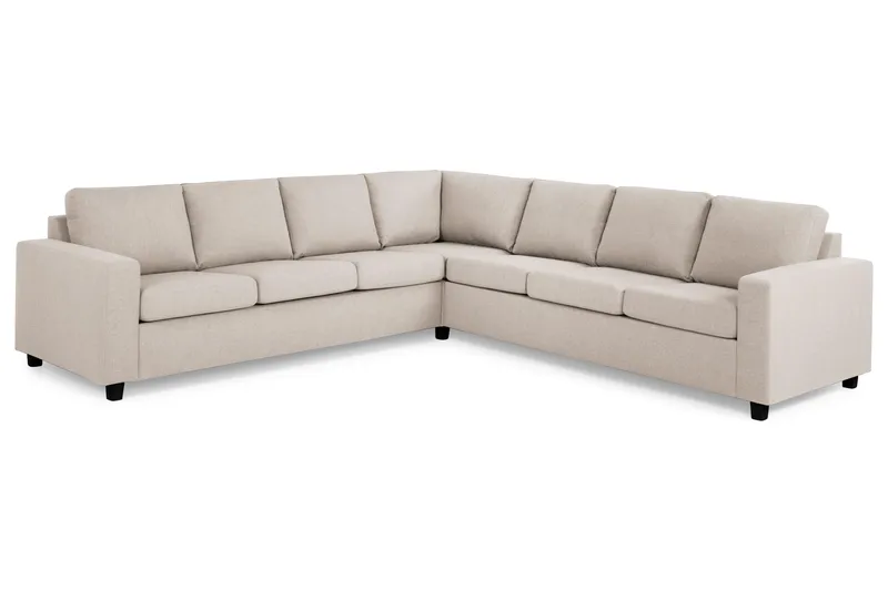 Crazy 6-sits Vändbar L-formad X-Large Hörnsoffa i Tyg - Beige - Möbler - Soffa - Hörnsoffa