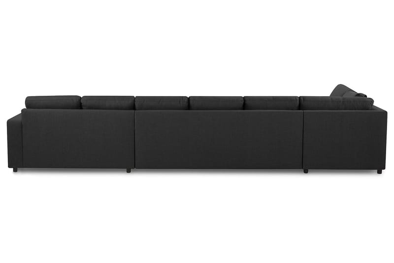 Crazy 6-sits Vänstervänd U-formad XX-Large Soffa med Divan och Schäslong i Tyg - Antracit - Möbler - Soffa - U-soffa