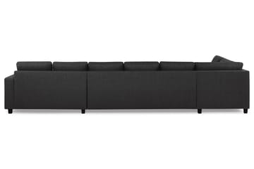 Crazy 6-sits Vänstervänd U-formad XX-Large Soffa med Divan och Schäslong i Tyg - Antracit - Möbler - Soffa - U-soffa