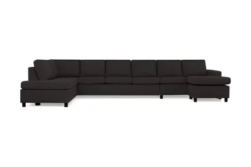 Crazy 6-sits Vänstervänd U-formad XX-Large Soffa med Divan och Schäslong i Tyg - Antracit - Möbler - Soffa - U-soffa