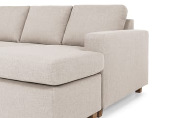 Crazy 6-sits Vänstervänd U-formad XX-Large Soffa med Divan och Schäslong i Tyg - Beige - Möbler - Soffa - U-soffa