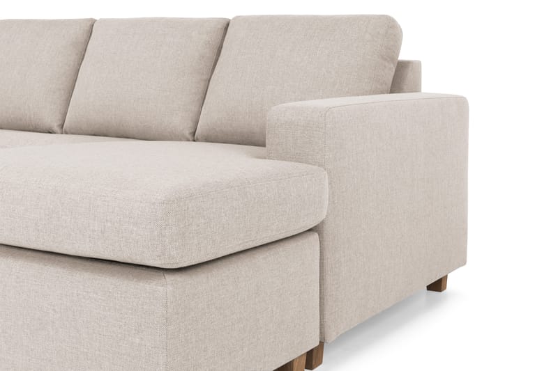 Crazy 6-sits Vänstervänd U-formad XX-Large Soffa med Divan och Schäslong i Tyg - Beige - Möbler - Soffa - U-soffa