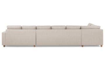 Crazy 6-sits Vänstervänd U-formad XX-Large Soffa med Divan och Schäslong i Tyg - Beige - Möbler - Soffa - U-soffa