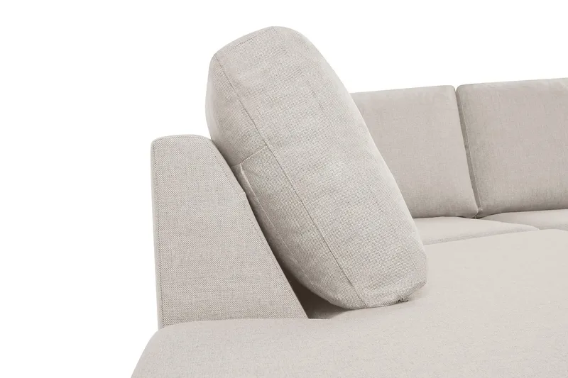 Crazy 6-sits Vänstervänd U-formad XX-Large Soffa med Divan och Schäslong i Tyg - Beige - Möbler - Soffa - U-soffa