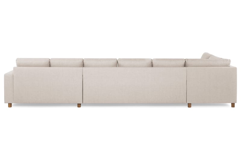 Crazy 6-sits Vänstervänd U-formad XX-Large Soffa med Divan och Schäslong i Tyg - Beige - Möbler - Soffa - U-soffa