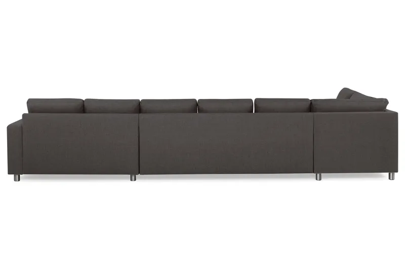 Crazy 6-sits Vänstervänd U-formad XX-Large Soffa med Divan och Schäslong i Tyg - Mörkgrå - Möbler - Soffa - U-soffa