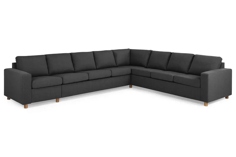 Crazy 7-sits Vändbar L-formad XX-Large Hörnsoffa i Tyg - Antracit - Möbler - Soffa - Hörnsoffa