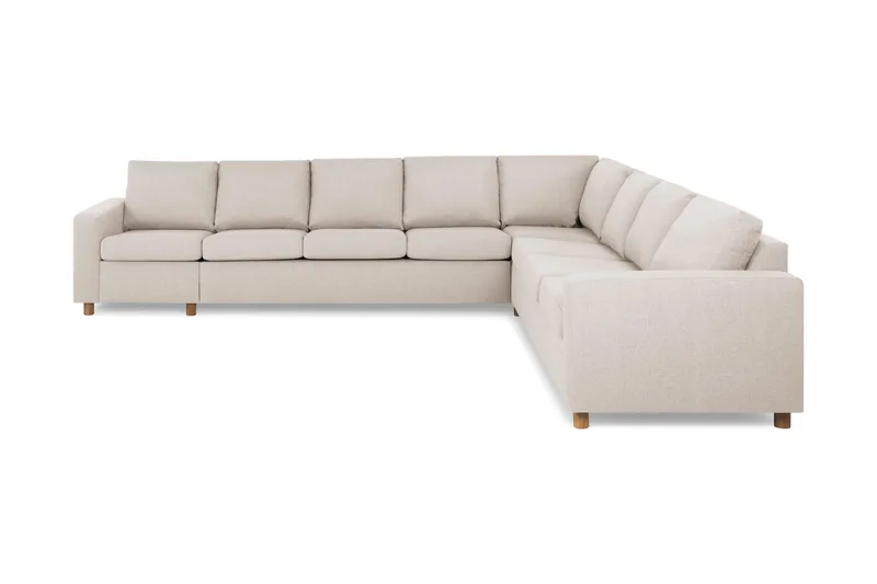 Crazy 7-sits Vändbar L-formad XX-Large Hörnsoffa i Tyg, Beige