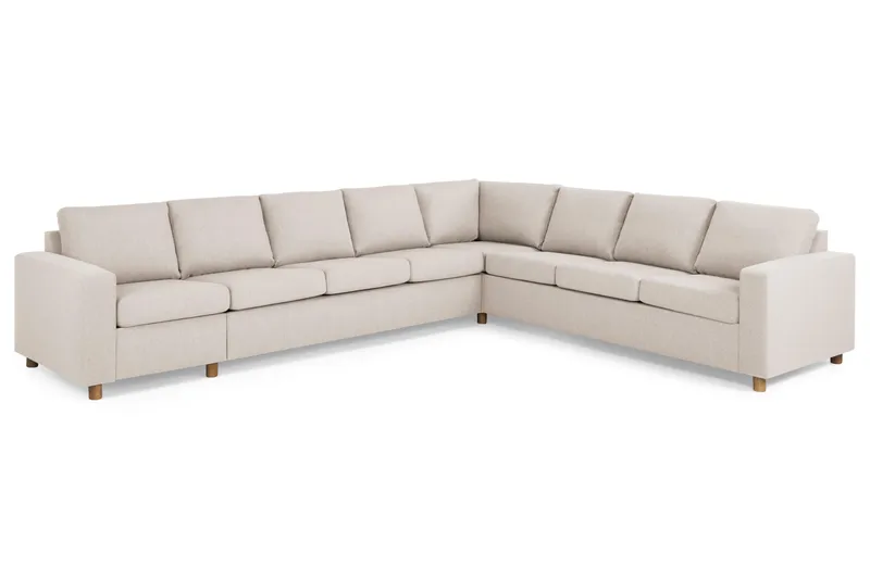 Crazy 7-sits Vändbar L-formad XX-Large Hörnsoffa i Tyg - Beige - Möbler - Soffa - Hörnsoffa
