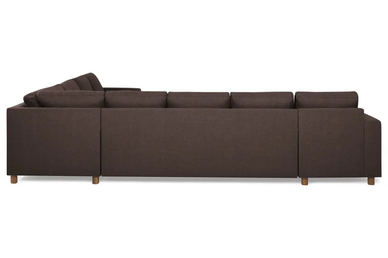 Crazy 7-sits Vändbar L-formad XX-Large Hörnsoffa i Tyg - Brun - Möbler - Soffa - Hörnsoffa