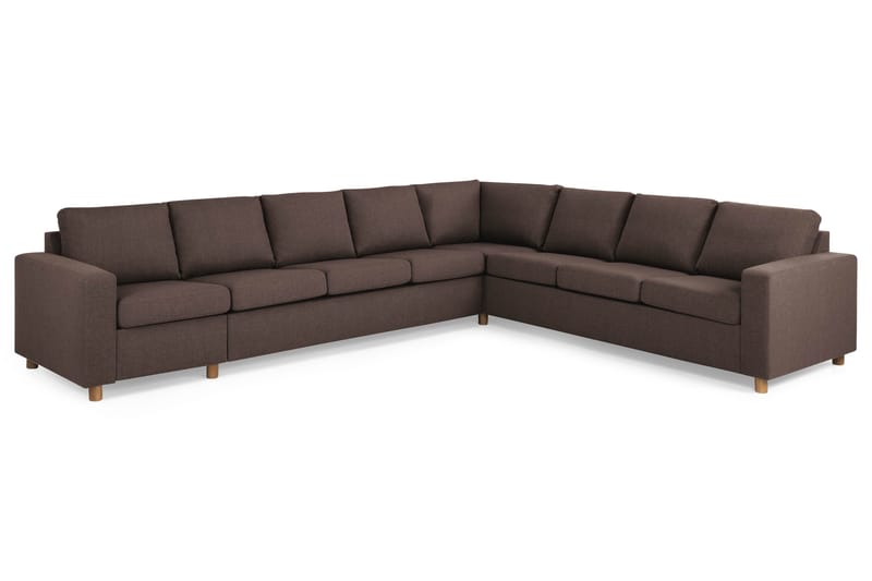 Crazy 7-sits Vändbar L-formad XX-Large Hörnsoffa i Tyg - Brun - Möbler - Soffa - Hörnsoffa