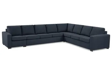 Crazy 7-sits Vändbar L-formad XX-Large Hörnsoffa i Tyg - Mörkblå - Möbler - Soffa - Hörnsoffa