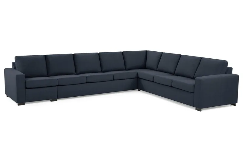 Crazy 7-sits Vändbar L-formad XX-Large Hörnsoffa i Tyg - Mörkblå - Möbler - Soffa - Hörnsoffa