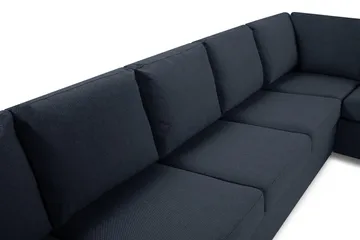 Crazy 7-sits Vändbar L-formad XX-Large Hörnsoffa i Tyg - Mörkblå - Möbler - Soffa - Hörnsoffa
