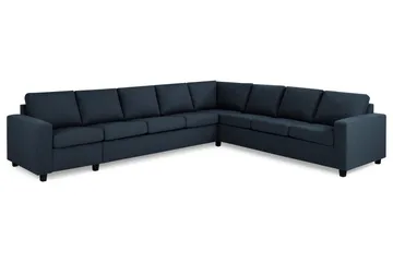 Crazy 7-sits Vändbar L-formad XX-Large Hörnsoffa i Tyg - Mörkblå - Möbler - Soffa - Hörnsoffa