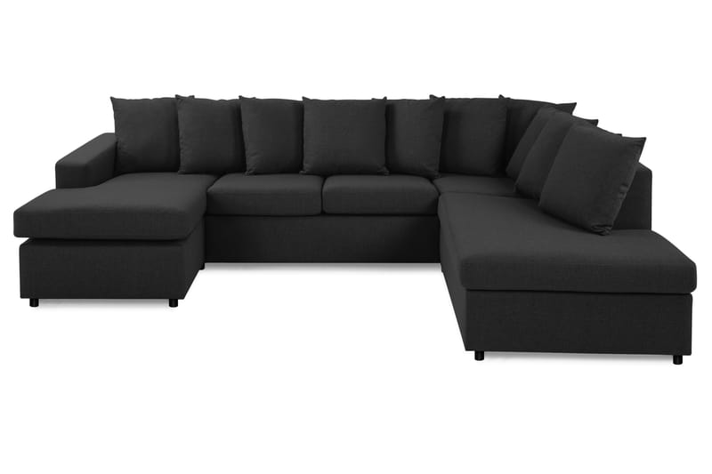 Crazy U-soffa Large Divan Vänster Kuvertkuddar - Antracit - U-soffa