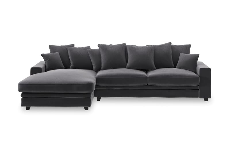 Cricklade 3-sits Soffa Med divan Vänster - Mörkgrå - 3 sits soffa med divan - Divansoffor & schäslongsoffa