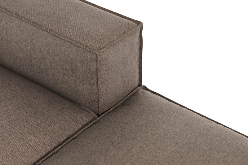 Cubo 3-sits Djup Modulsoffa + Fotpall i Tyg - Grå - Möbler - Soffa - 3 sits soffa