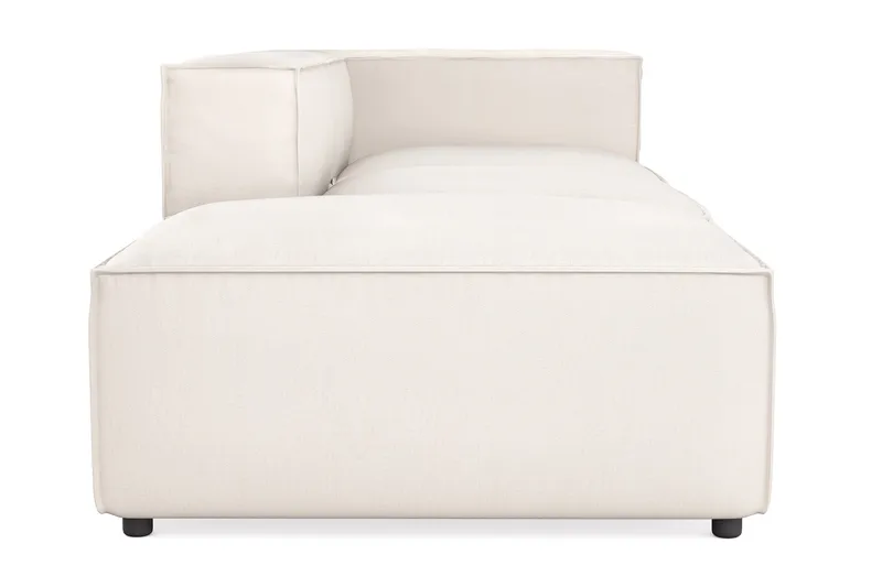 Cubo 3-sits Djup Modulsoffa + Fotpall i Tyg - Vit - Möbler - Soffa - Modulsoffor - Komplett modulsoffa