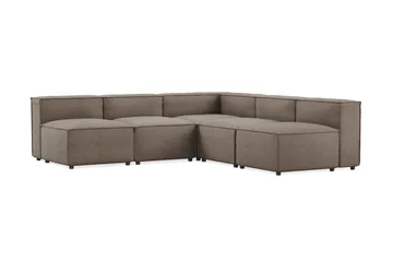 Cubo 5-sits L-formad Djup Modulhörnsoffa i Tyg