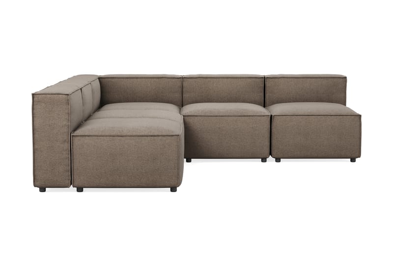 Cubo 5-sits L-formad Djup Modulhörnsoffa i Tyg - Grå - Möbler - Soffa - Hörnsoffa