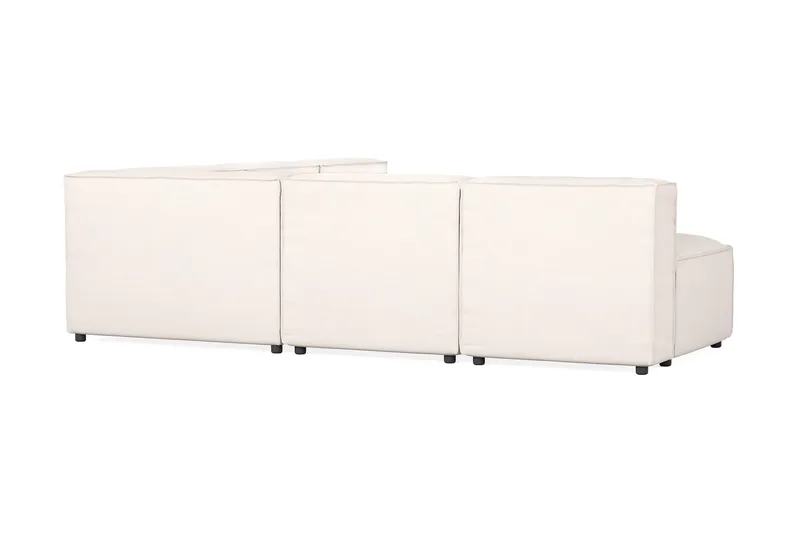 Cubo 5-sits L-formad Djup Modulhörnsoffa i Tyg - Vit - Möbler - Soffa - Hörnsoffa