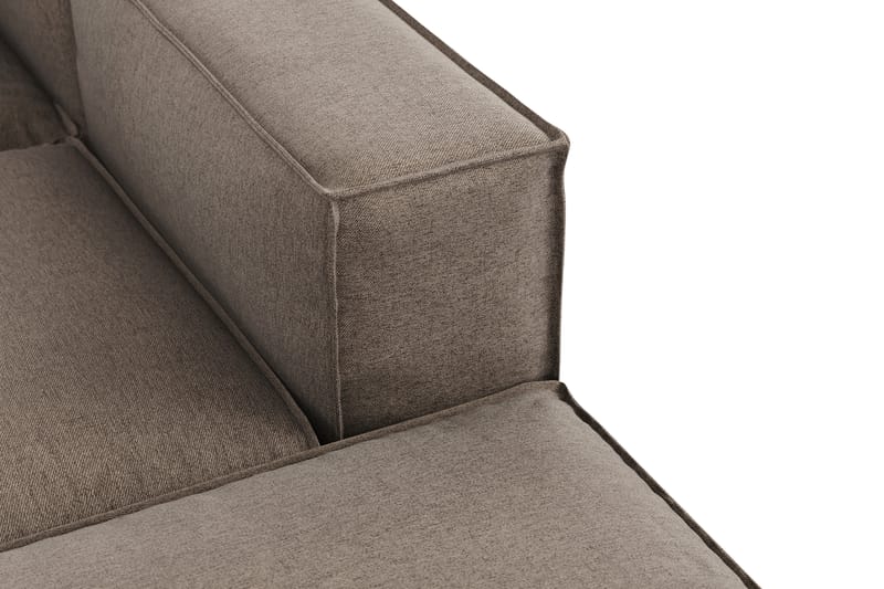 Cubo 5-sits U-formad Djup Modulsoffa Med Divan och Schäslong i Sammet - Grå - Möbler - Soffa - U-soffa