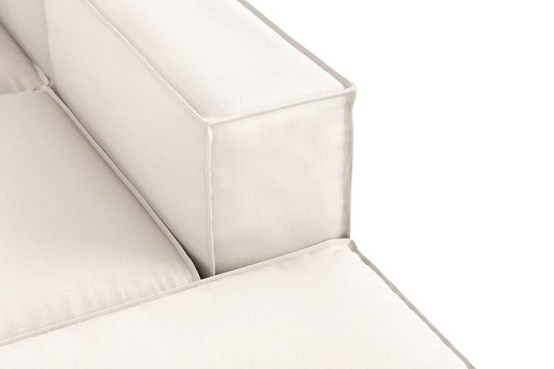 Cubo 5-sits U-formad Djup Modulsoffa Med Divan och Schäslong i Sammet - Vit - Möbler - Soffa - U-soffa