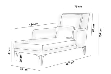 Biforco Dagbädd med Rygg - Antracit/Natur - Möbler - Soffa - Dagbäddar