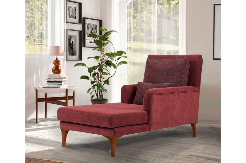 Biforco Dagbädd med Rygg - Röd/Natur - Möbler - Soffa - Dagbäddar