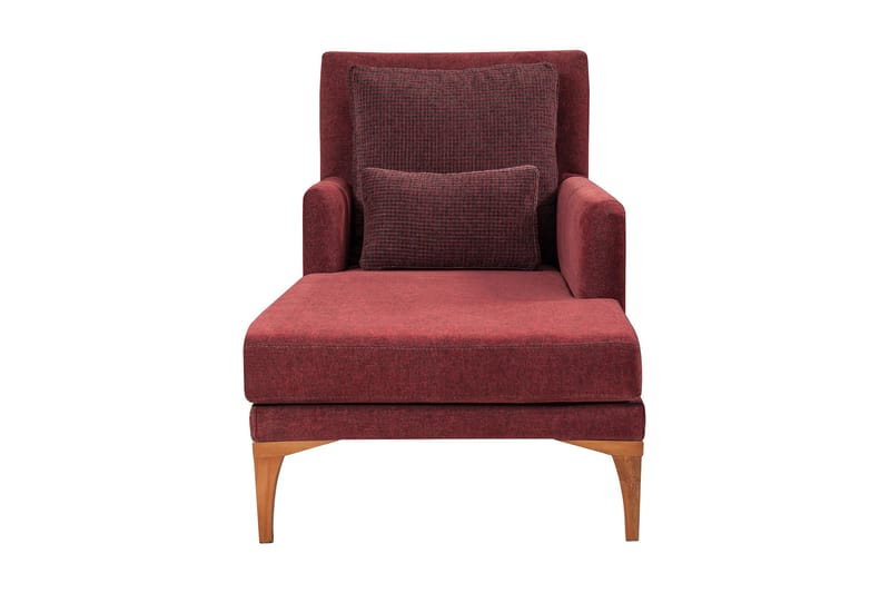 Biforco Dagbädd med Rygg - Röd/Natur - Möbler - Soffa - Dagbäddar