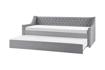 Dagbädd 90 x 200 cm sammet grå MONTARGIS - Grå - Möbler - Soffa - Dagbäddar