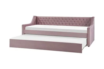 Dagbädd 90 x 200 cm sammet rosa MONTARGIS - Rosa - Möbler - Soffa - Dagbäddar