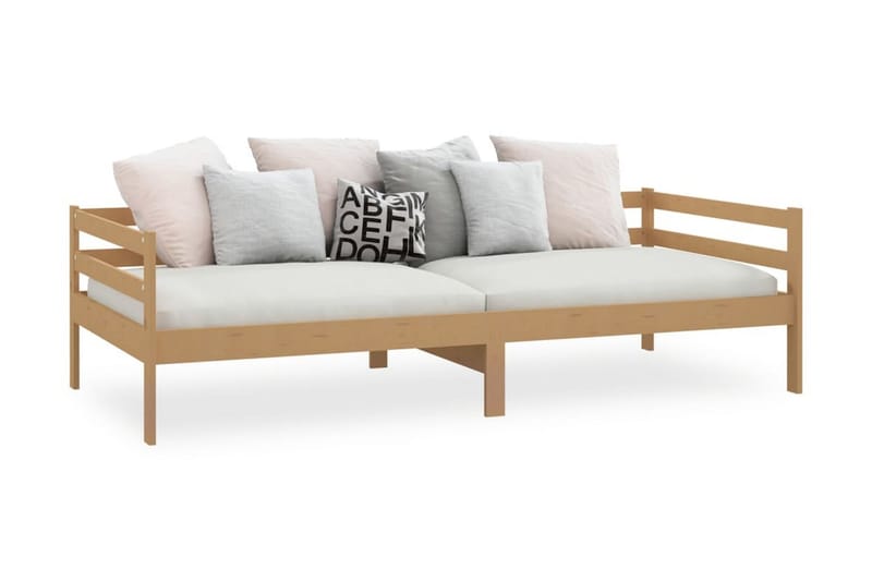 Dagbädd honungsbrun massiv furu 90x200 cm - Brun - Möbler - Soffa - Dagbäddar