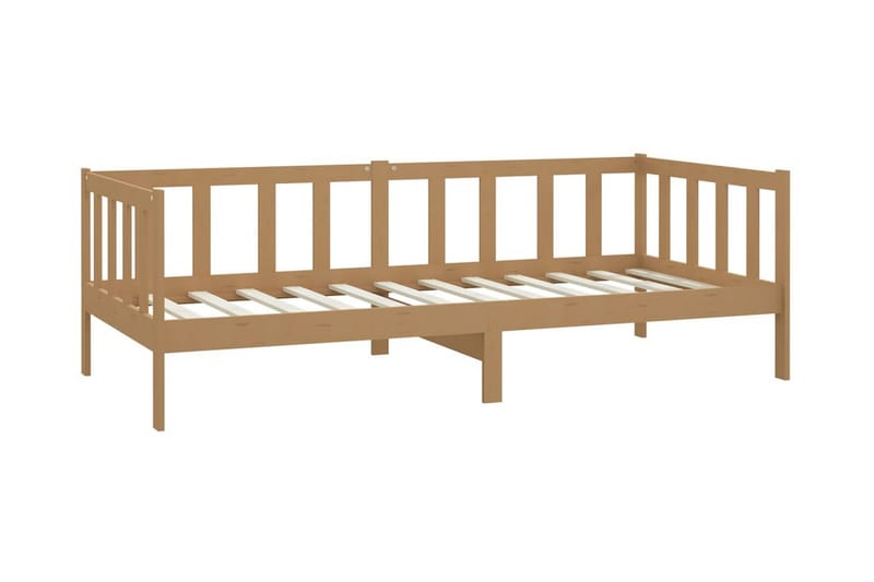Dagbädd med madrass 90x200 cm honungsbrun massiv furu - Honungsbrun - Möbler - Soffa - Dagbäddar