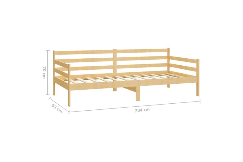 Dagbädd med madrass 90x200 cm massiv furu - Vit - Dagbäddar