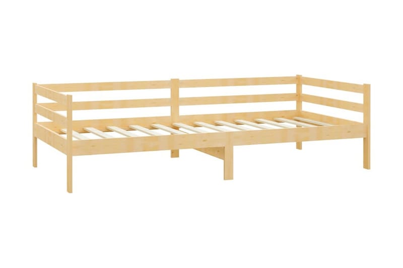 Dagbädd med madrass 90x200 cm massiv furu - Vit - Möbler - Soffa - Dagbäddar